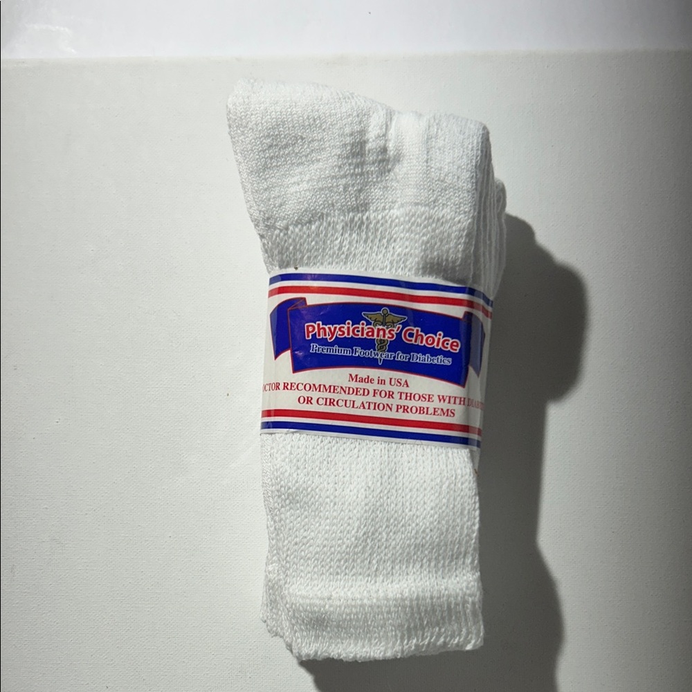 Physicians’ Choice - Premium Footwear for Diabetes - White Socks (3 Pack)